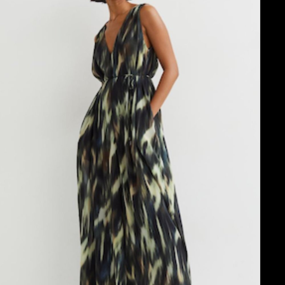 H&M Patterned Wide-leg Jumpsuit